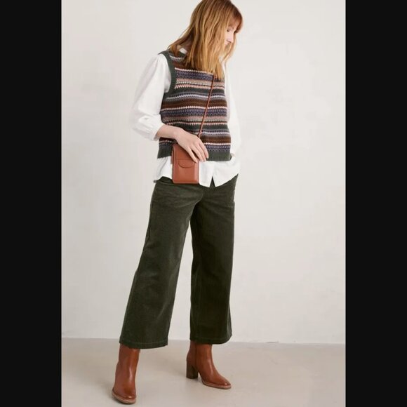 Seasalt Cornwall Asphodel Cord Trousers in Highland (olive green) - Picture 3 of 15